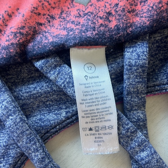 Ivivva girls, sports bra, reversible - Picture 3 of 3